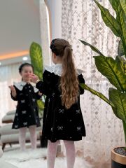 Fiyonk Nakış Kız Çocuk Elbise