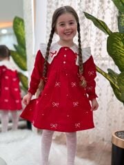 Fiyonk Nakış Kız Çocuk Elbise