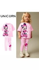 Minnie Mause Taytlı Kız Çocuk Takım