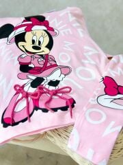 Minnie Mause Taytlı Kız Çocuk Takım