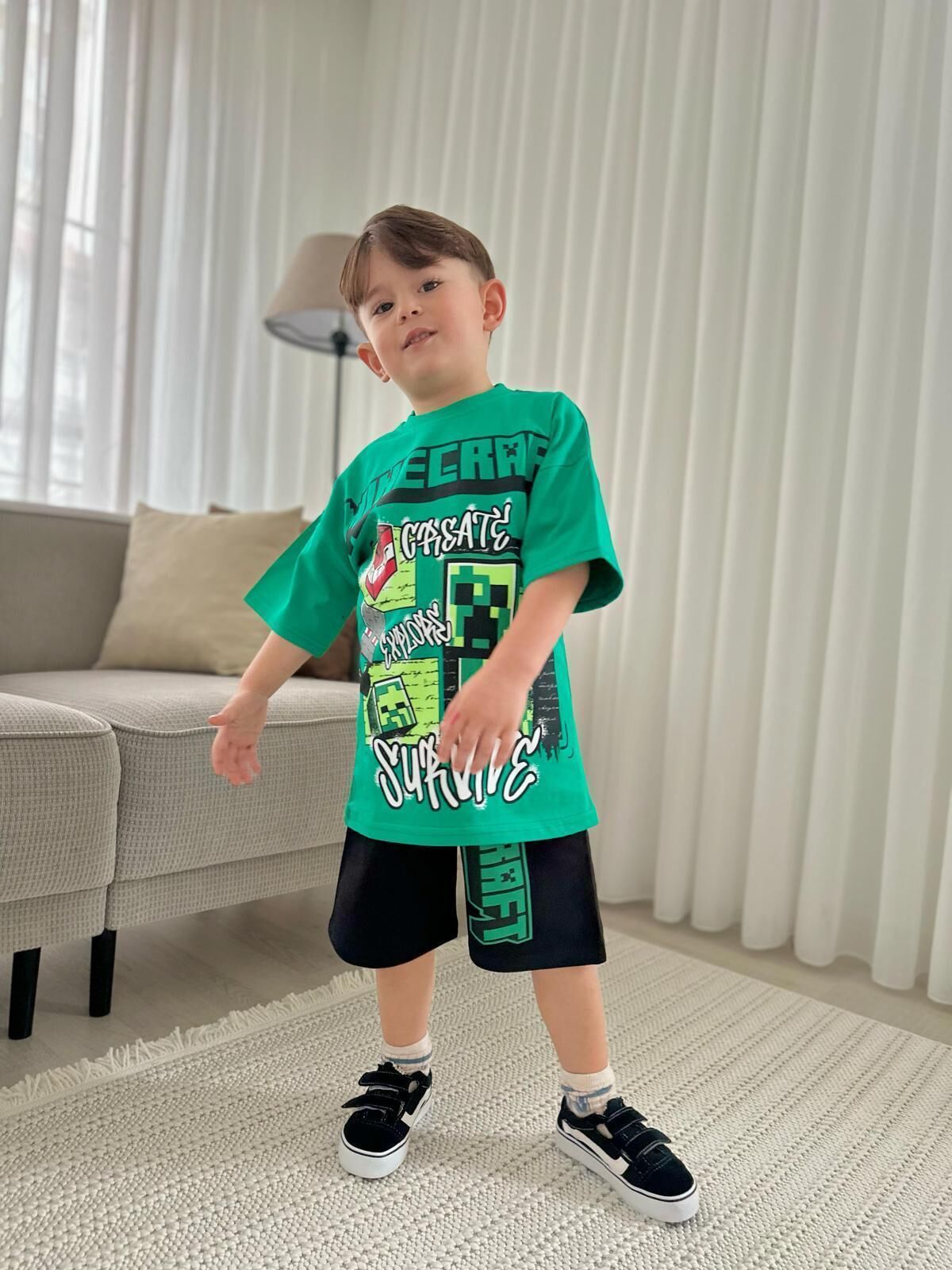 Minecraft Tam Pamuk Çocuk Takım