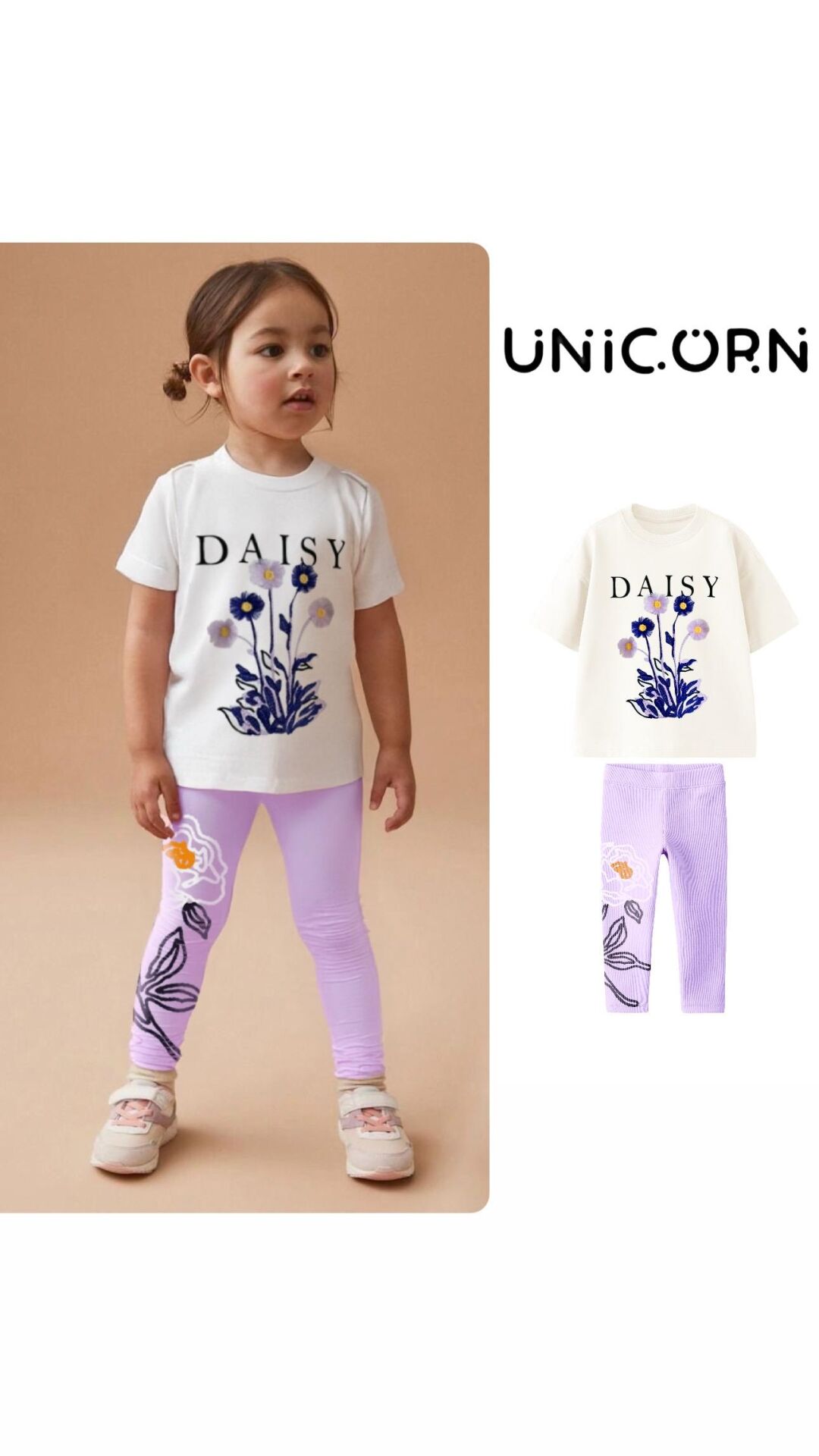 Daisy Çiçekli Kız Çocuk Takım