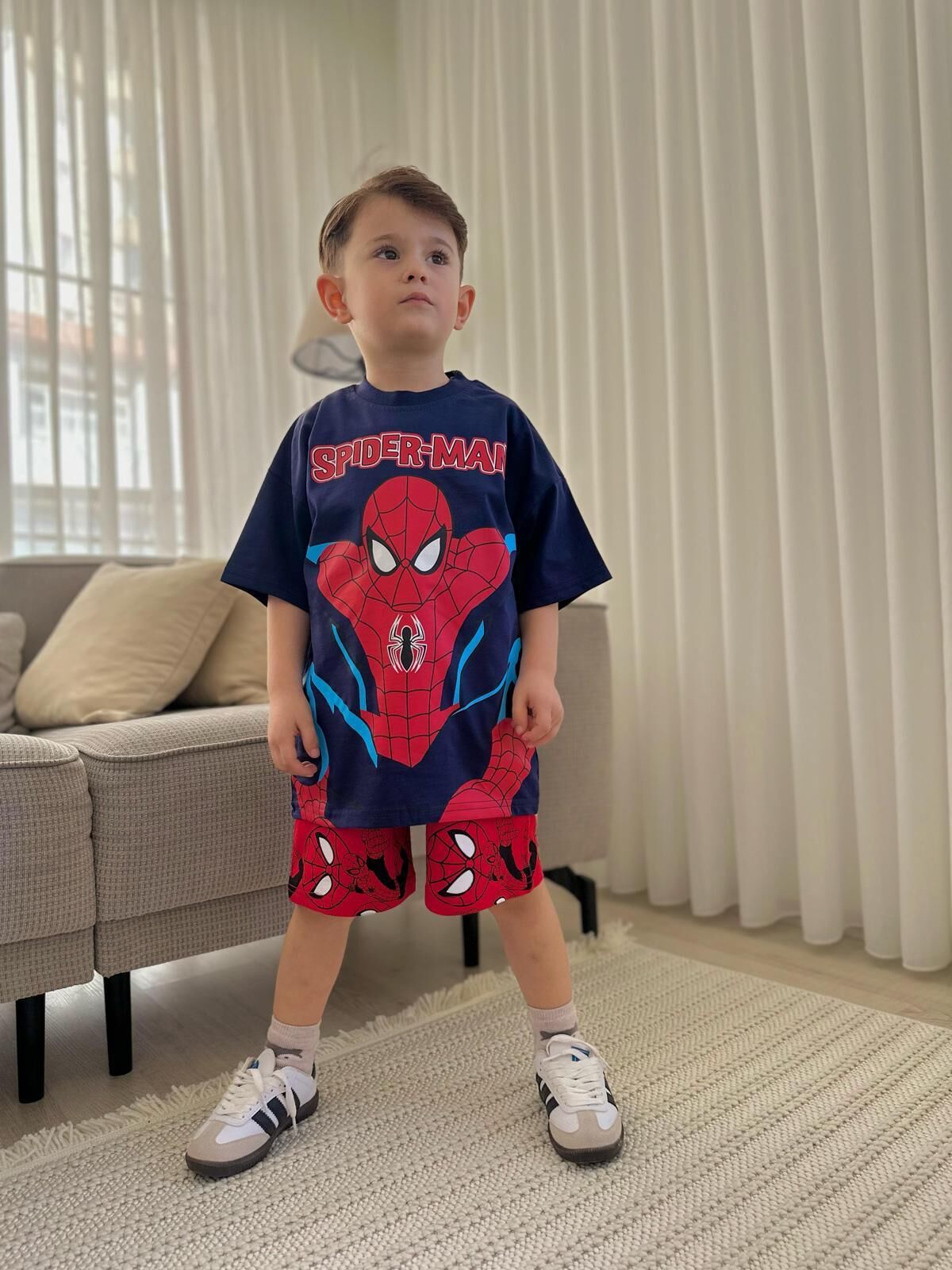 Spidermen Tam Pamuk Çocuk Takım