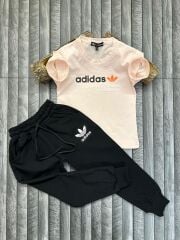 Adidas Kabartma Baskı Kız Çocuk Takım