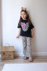 Mickey Mouse Leopar Tam Pamuk Çocuk Takım