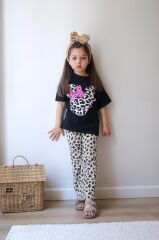 Mickey Mouse Leopar Tam Pamuk Çocuk Takım