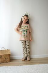 Mickey Mouse Leopar Tam Pamuk Çocuk Takım