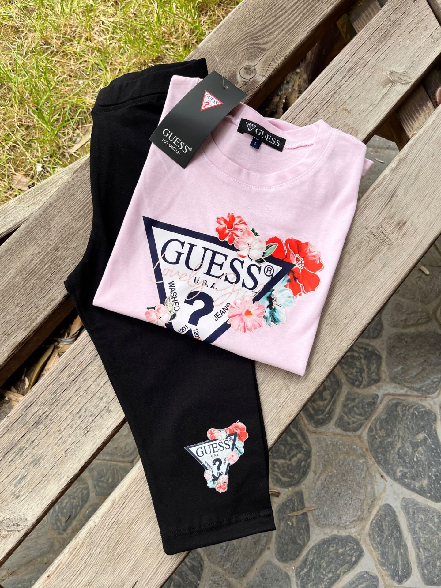 Guess Çiçekli Kız Çocuk Takım