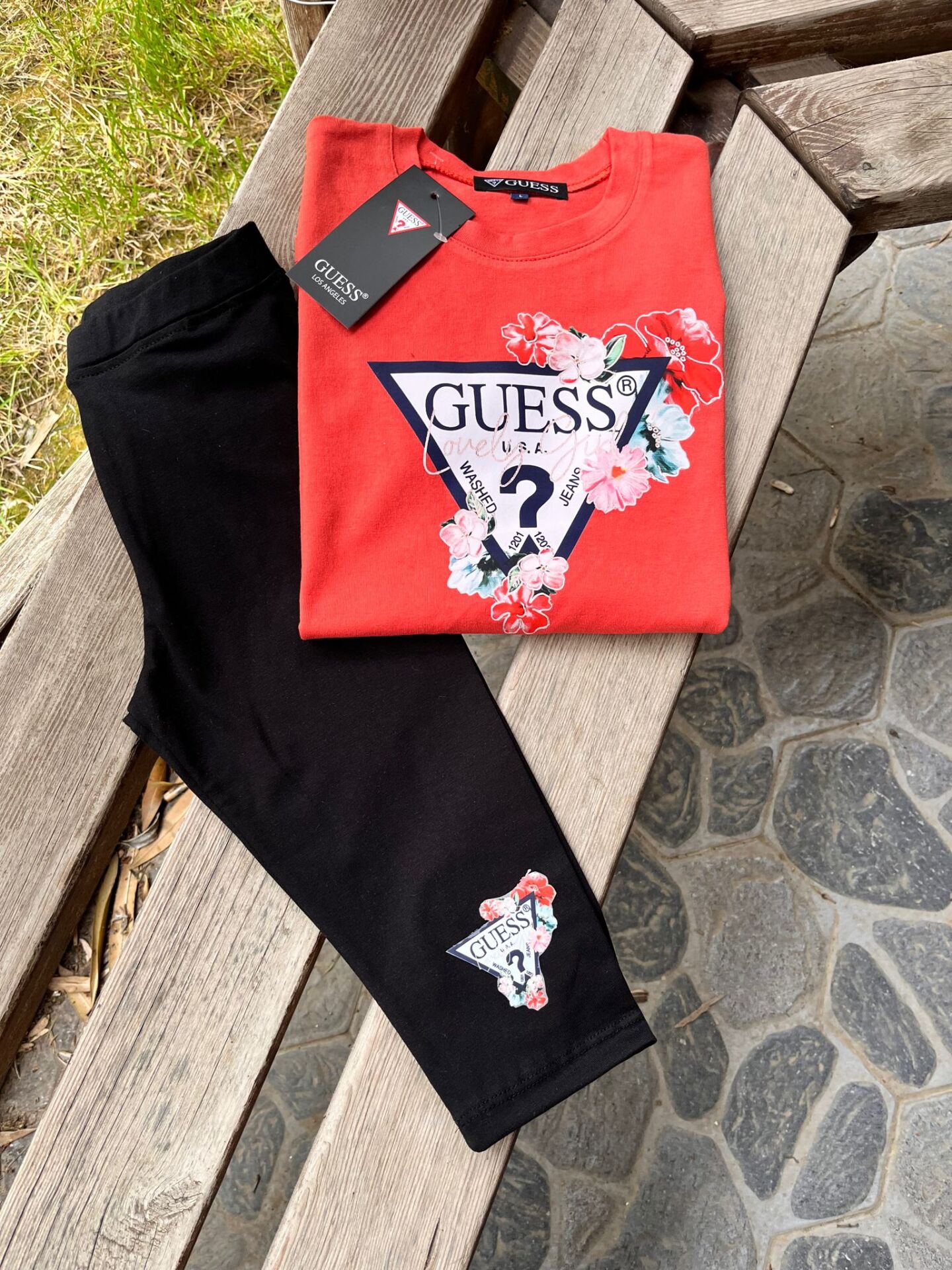 Guess Çiçekli Kız Çocuk Takım