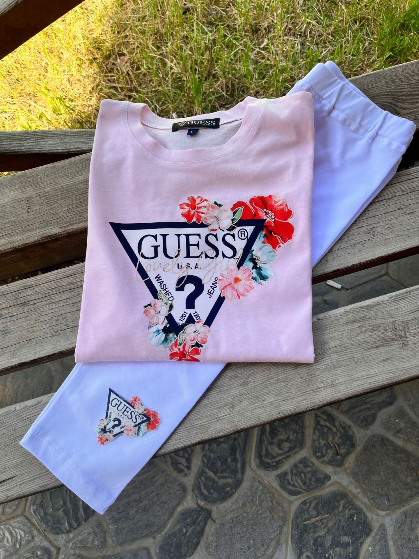 Guess Çiçekli Kız Çocuk Takım