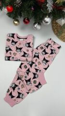 Yeni Sezon Tam Pamuk Kıromi Kız Çocuk Pijama Takımı
