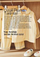 Yeni Sezon Çizgili Unisex Pijama Takımı