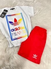 Adidas Unisex İthal Çocuk Takım [şort kırmızı]