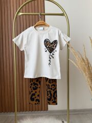 Leopar Kalpli Kız Çocuk Takım