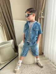 3'LÜ Yumuşak Jeans Takım