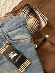 Burberry Keten Gömlekli Takım