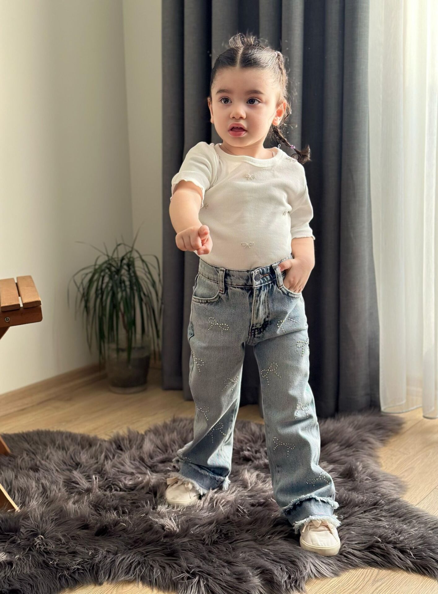 Kurdaşe Taşlı Kız Çocuk 2'li Takım