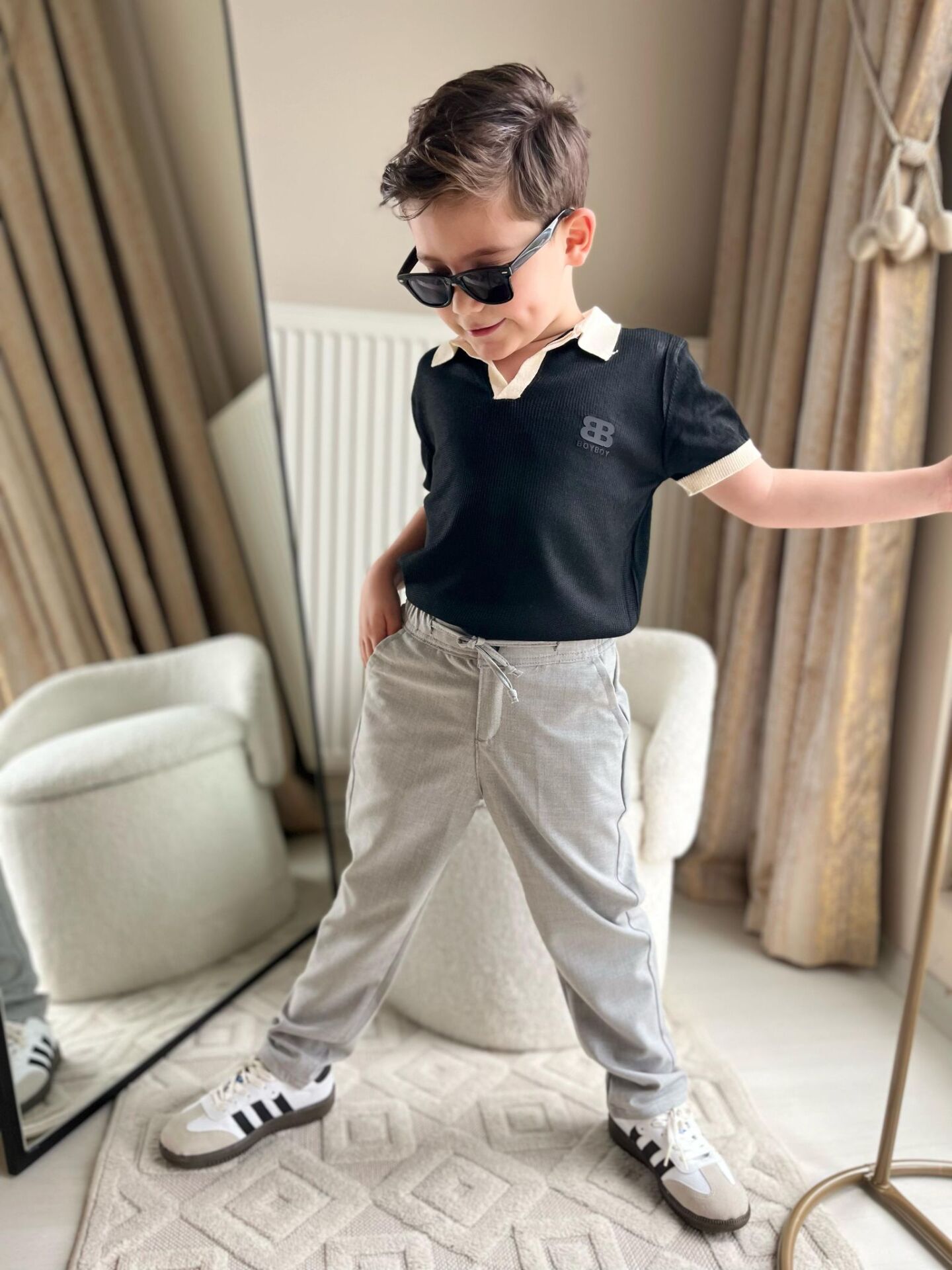 Lcoste Yaka Jogger Pantalon Erkek Çocuk Takım