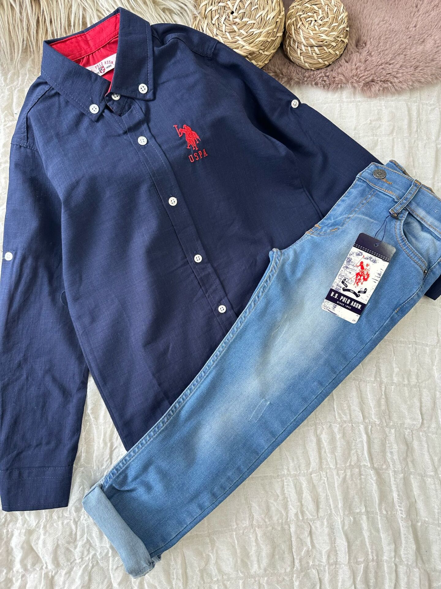 Polo Keten Gömlekli Takım