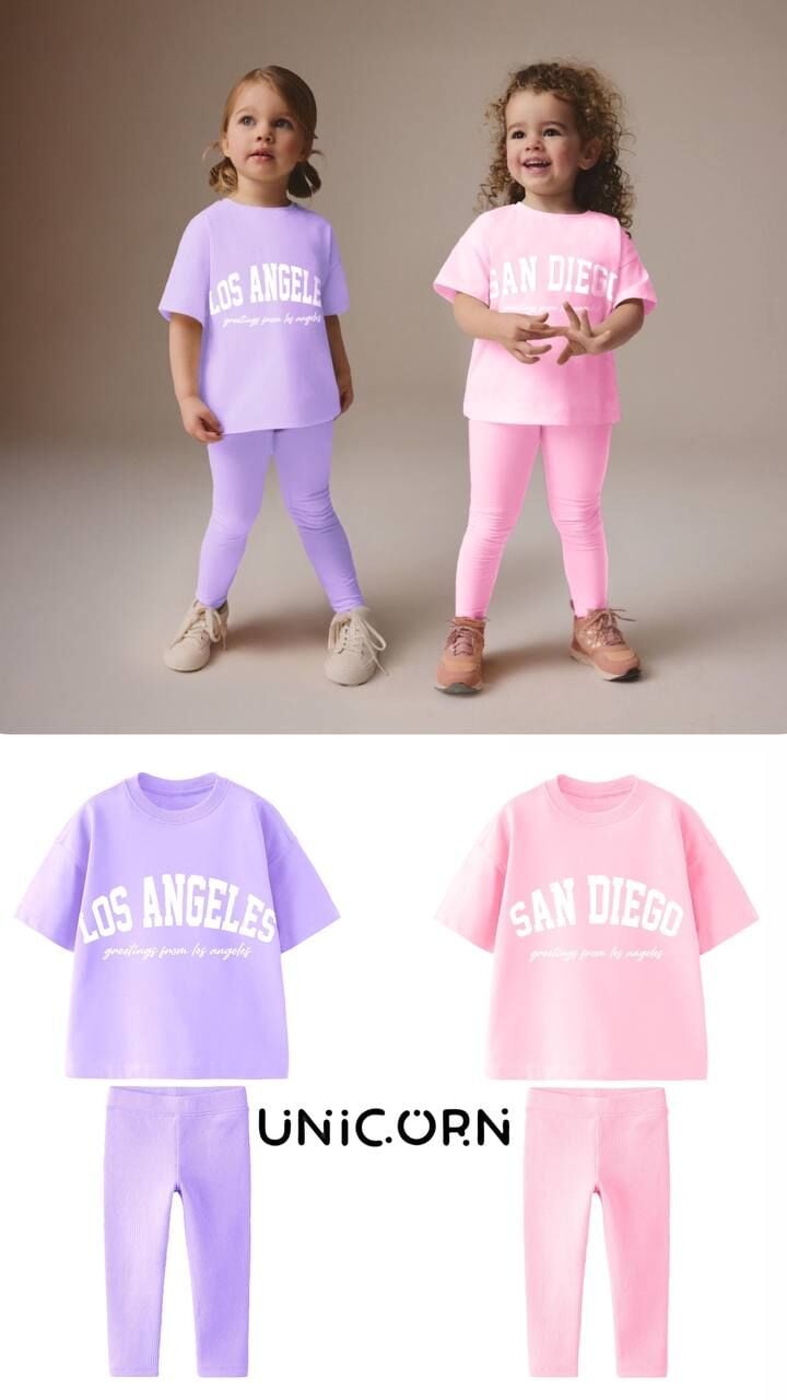 Los Angeles Lila Taytlı Kız Çocuk Takım