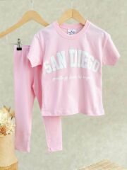 San Diego Pembe Taytlı Kız Çocuk Takım