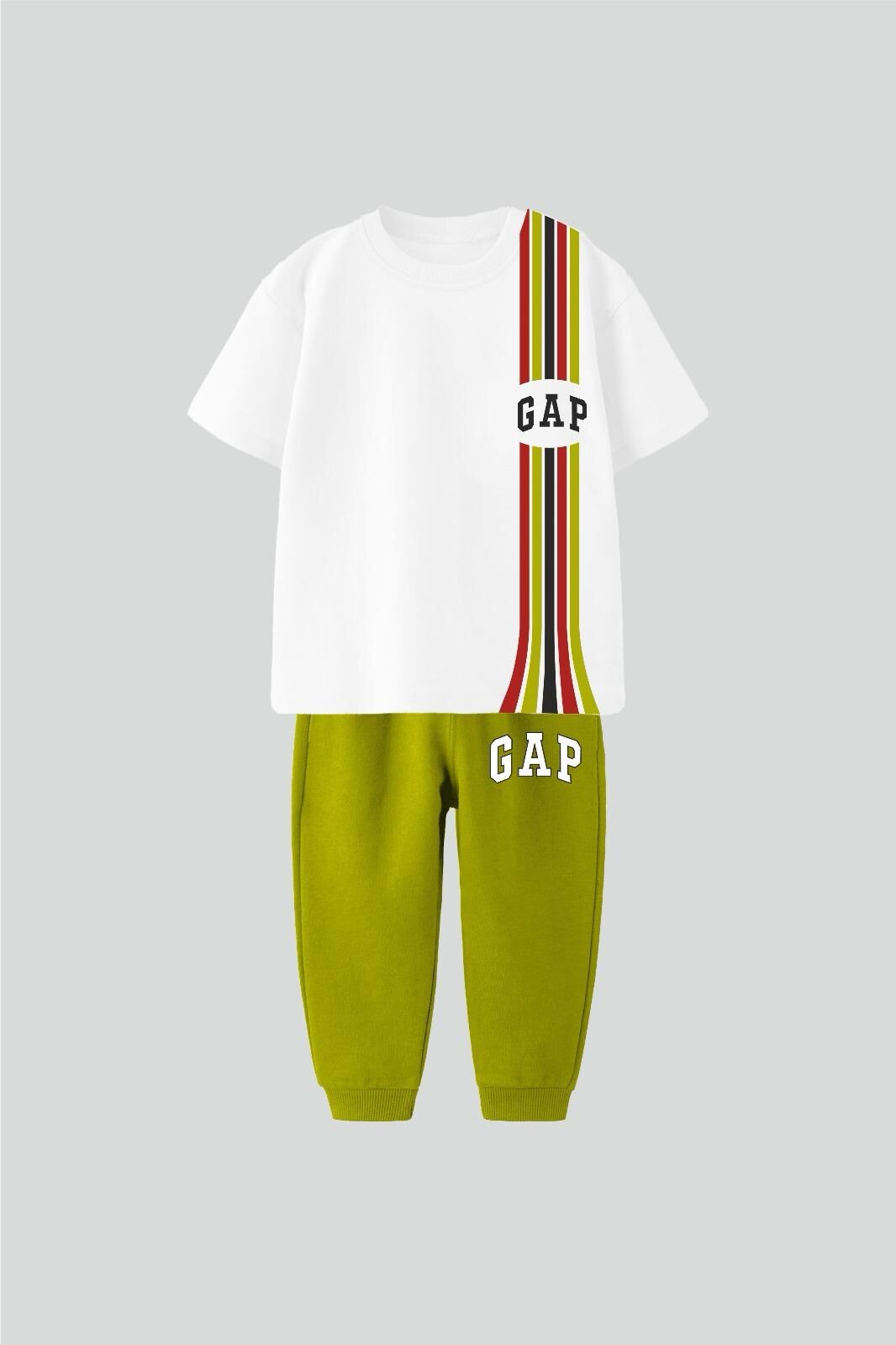 Gap Yeşil Çizgili Erkek Çocuk Takım