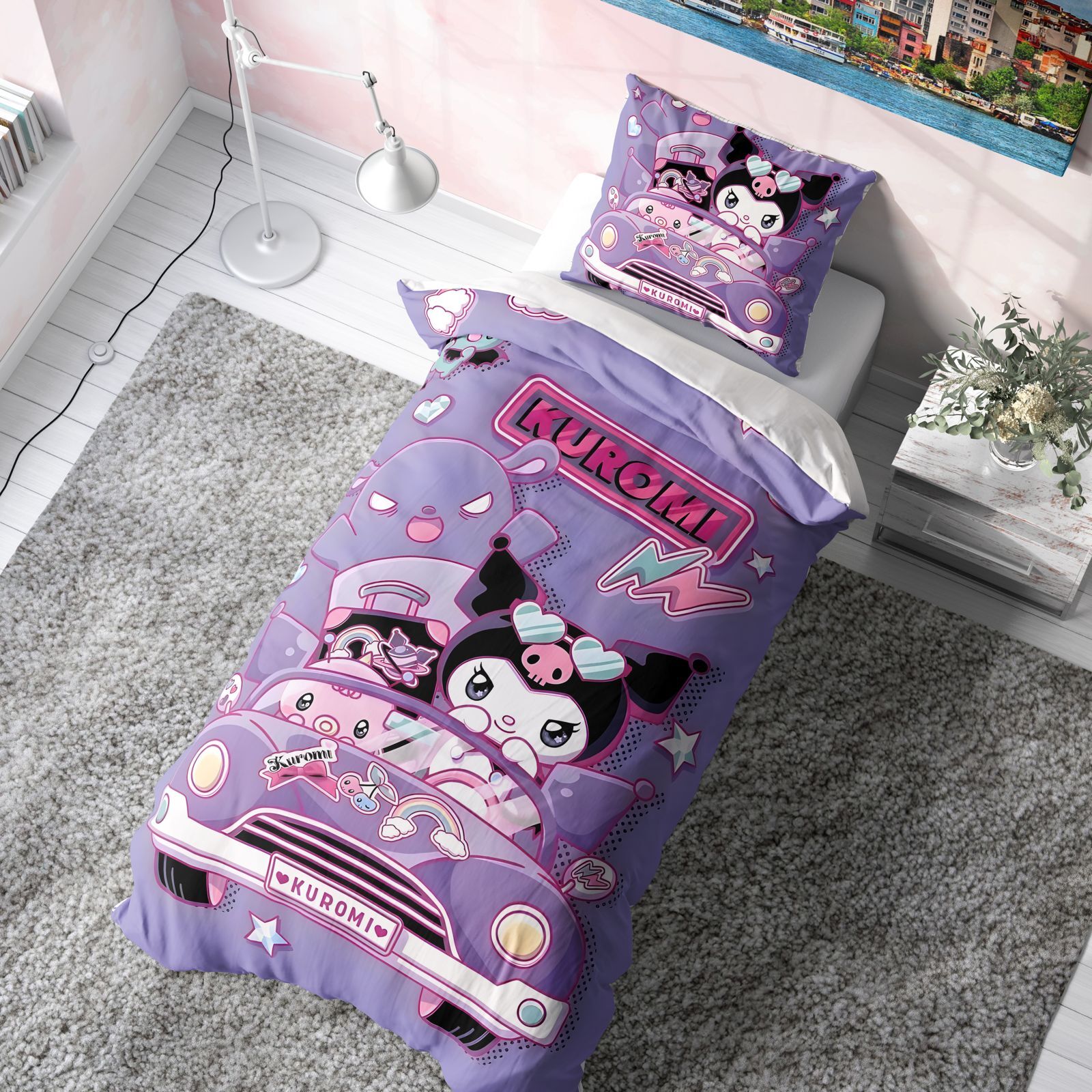 Kuromi Ranforce Tam Pamuk Nevresim Takımı