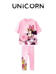 Minnie Mause Pembe Ponponlu Kız Çocuk Takım