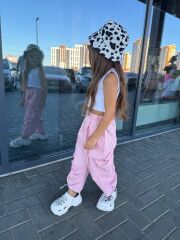 Laci'el Paris Kalp Crop Paraşüt Pantalon Takım