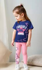 Forevers Gırls Parıltılı Taytlı Kız Çocuk Takım