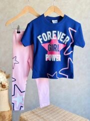 Forevers Gırls Parıltılı Taytlı Kız Çocuk Takım