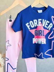 Forevers Gırls Parıltılı Taytlı Kız Çocuk Takım