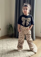 Leopar Denim Kız Çocuk Takım