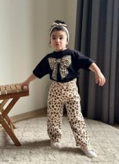 Leopar Denim Kız Çocuk Takım