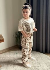 Leopar Denim Kız Çocuk Takım
