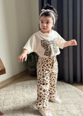 Leopar Denim Kız Çocuk Takım