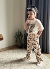 Leopar Denim Kız Çocuk Takım