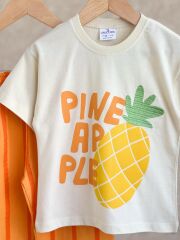 Ananas Kabartma Baskı Kız Çocuk Takım