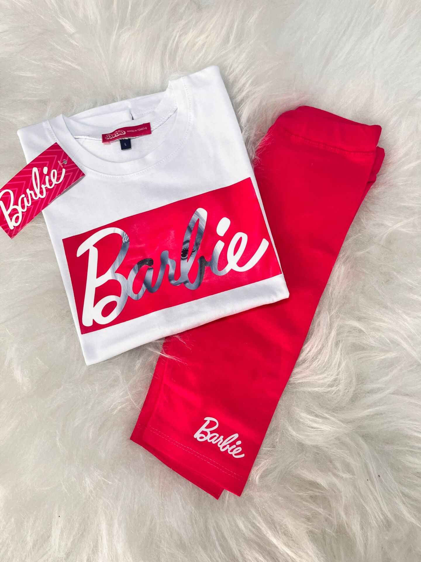 Barbie Capri Taytlı Kız Çocuk Takım