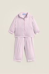 Laci'el Pembe Çizgili Tam Pamuk Pijama Takımı