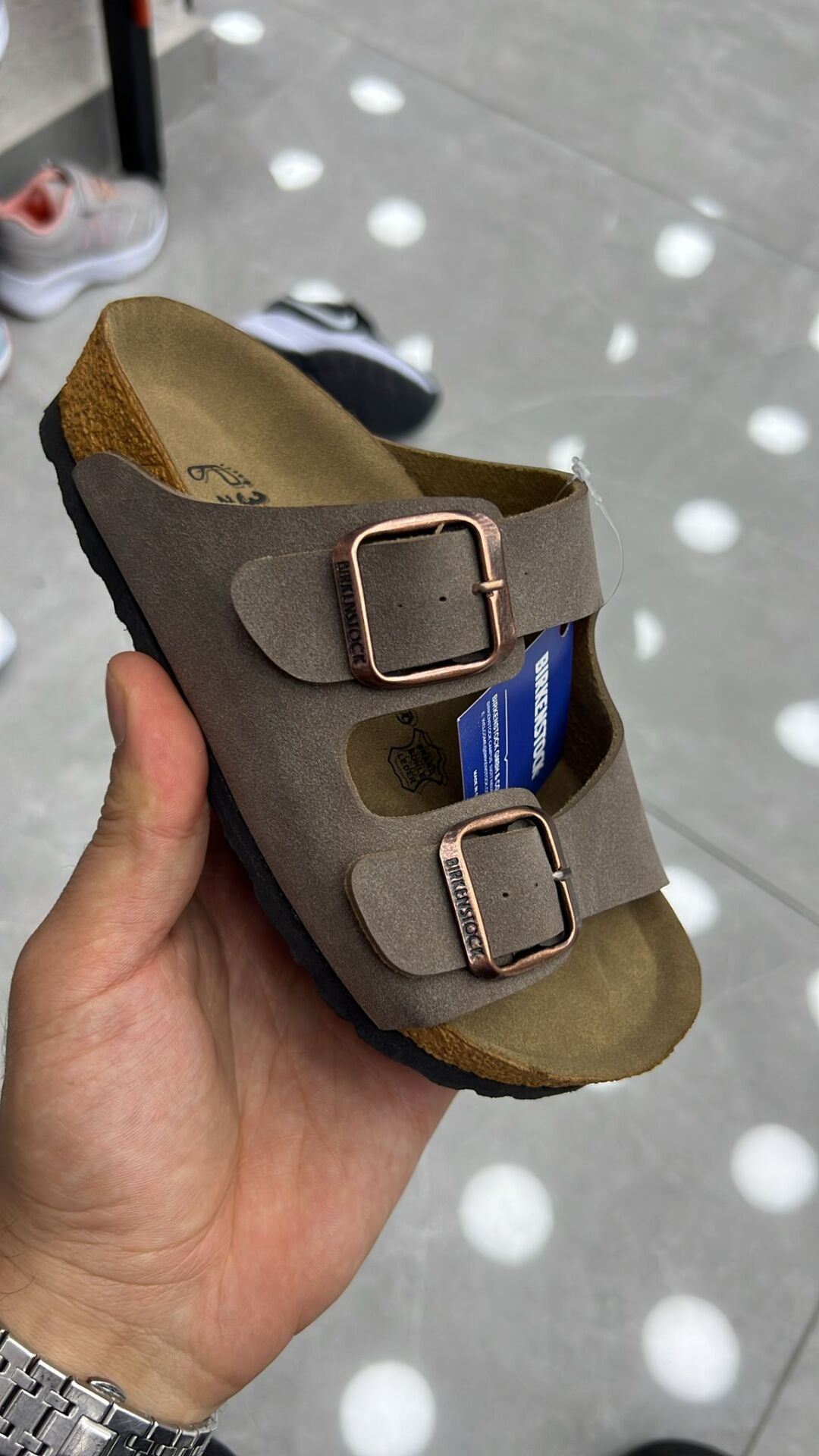BIRKENSTOCK Arizona Süet Terlik – Taupe (Unisex)