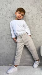 Tam Pamuk Erkek Çocuk Pantalon