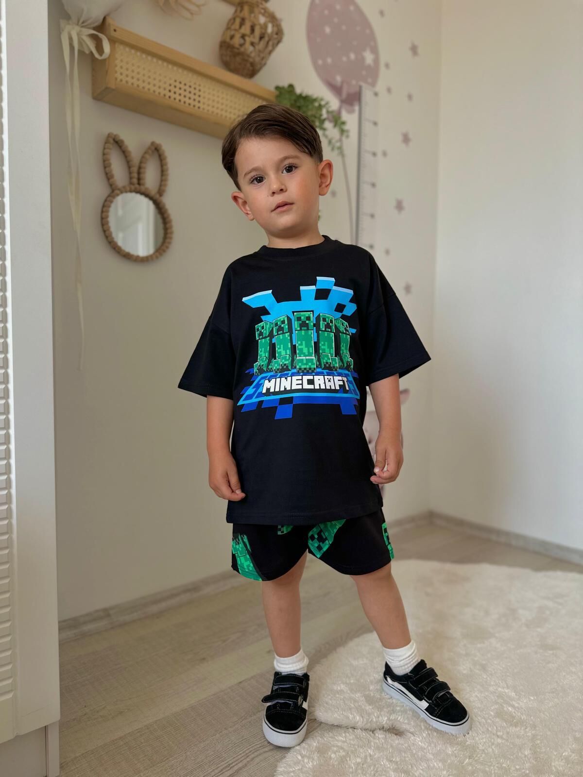 Minecraft Tam Pamuk Çocuk Takım