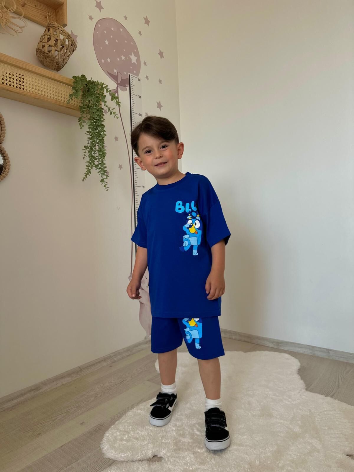 Blueyy Tam Pamuk Çocuk Takım