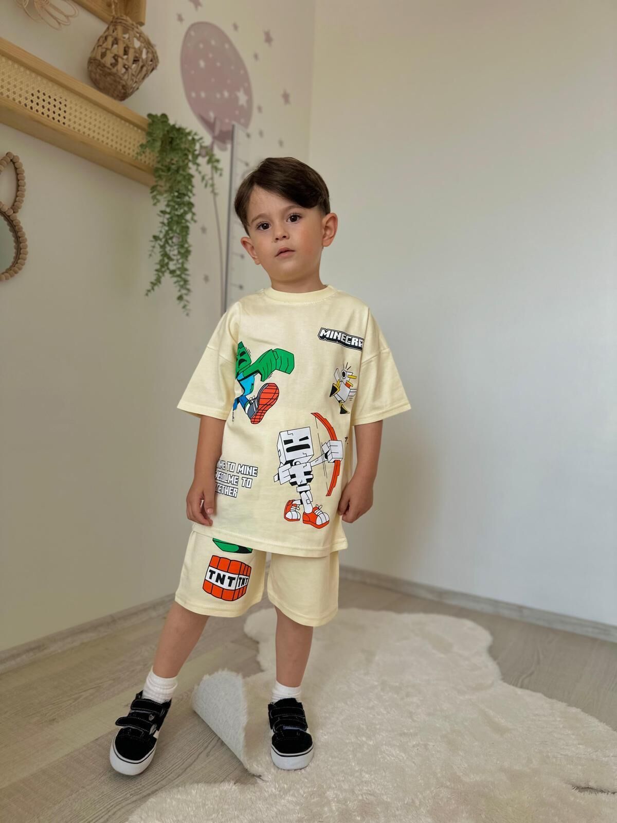 Minecraft Tam Pamuk Çocuk Takım