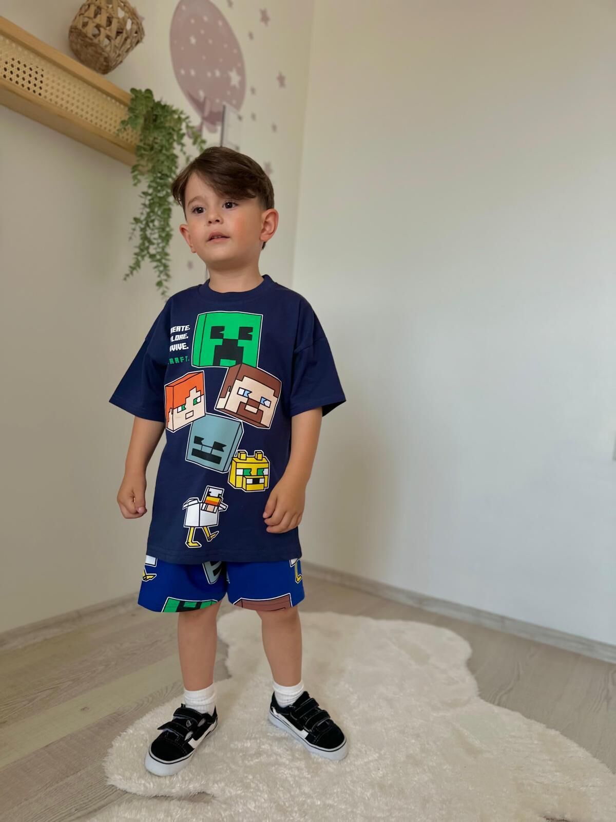 Minecraft Tam Pamuk Çocuk Takım