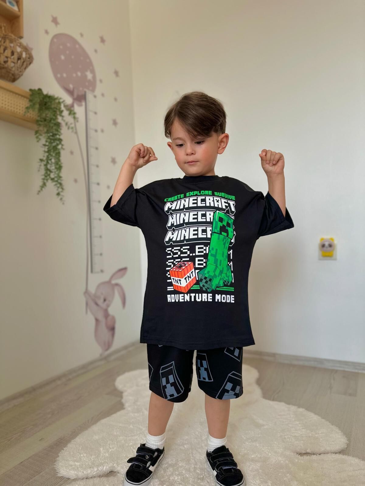 Minecraft Tam Pamuk Çocuk Takım