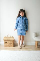 Gömlekli Jeans Kız Çocuk Takım
