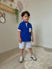 Mavi Çizgili Erkek Çocuk Takım