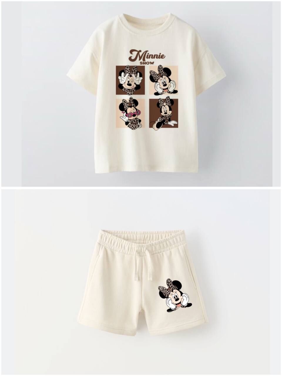 Leopar Mickey Mouse Kız Çocuk Takım